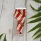 2.5" Royal Canvas Wide Stripe Ribbon: Natural & Red (10 Yards)